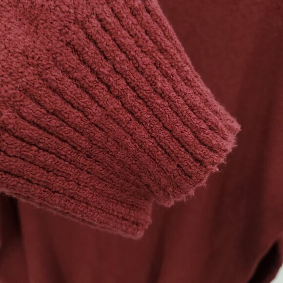 Free People Harper Knit Split Side Tunic Sweater XL Pretty Berry (Red) - Picture 13 of 15